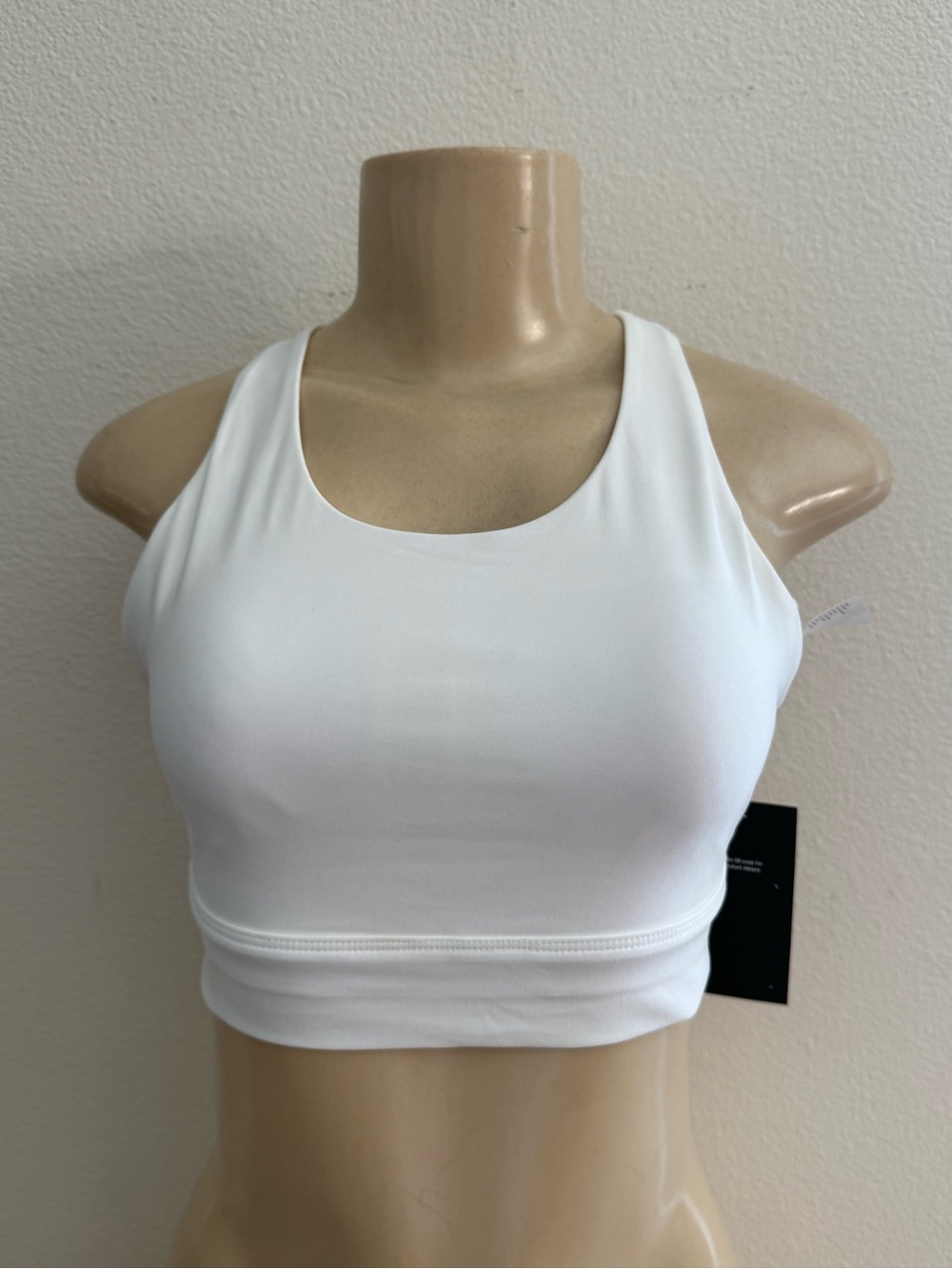 Fabletics White Racerback Sports Bra- XS